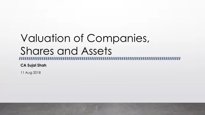 shares and assets