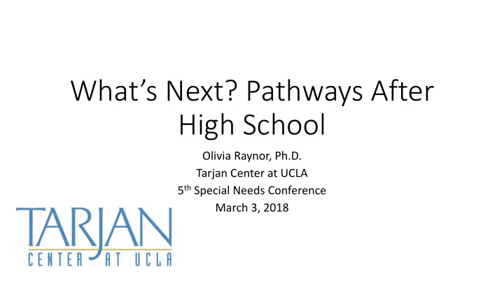 what s next pathways after high school