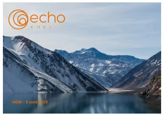 AGM  5 June 2019  AGM Presentation  Strategic re-positioning  rebalancing the portfolio