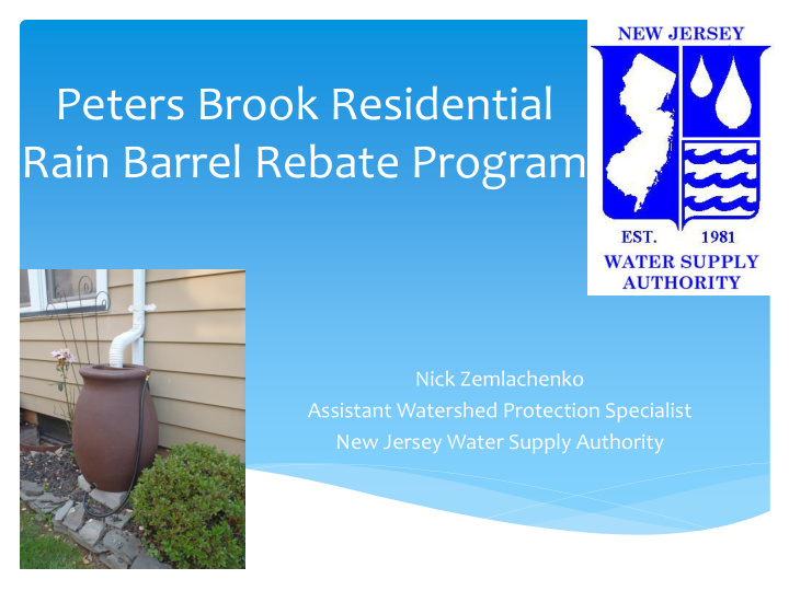 peters brook residential rain barrel rebate program