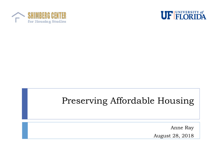 preserving affordable housing