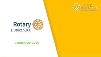 January 28, 2020  WELCOME FELLOW ROTARIANS!!  Housekeeping  Community Foundations  Calgary