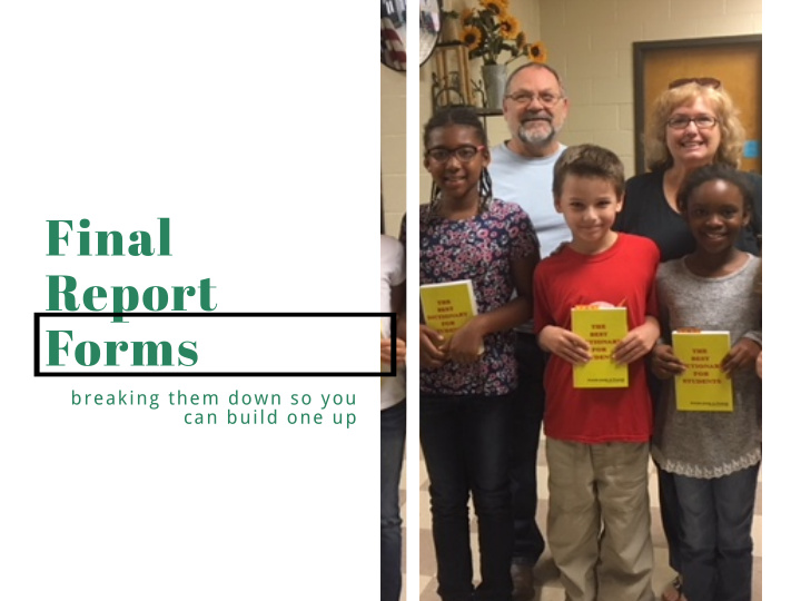 final report forms