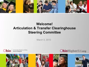 Steering Committee  March 3, 2015  OTC Transcript  House Bill Number 119 from the 127th Ohio