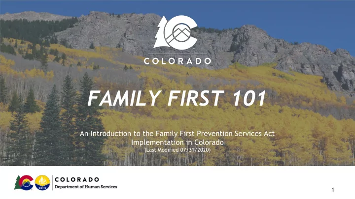 family first 101