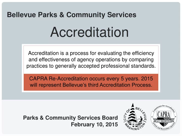 accreditation
