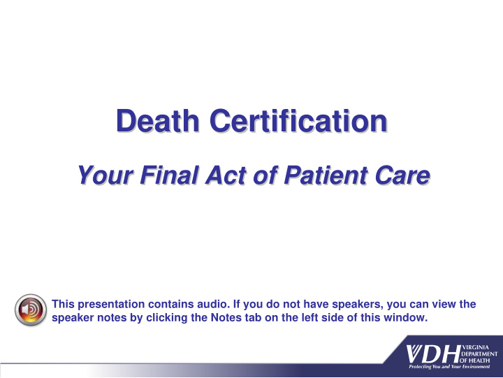 death certification death certification