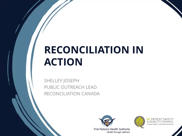 reconciliation in action