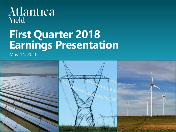 first quarter 2018