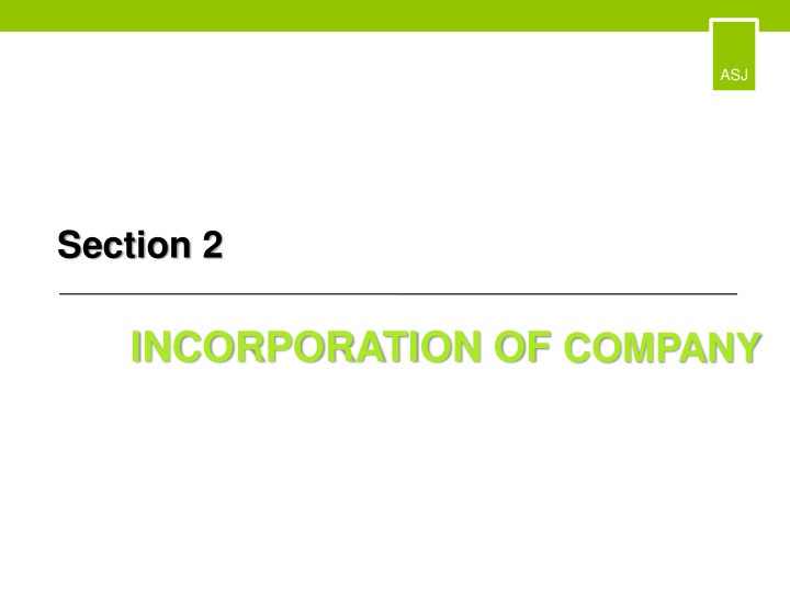 process of incorporation