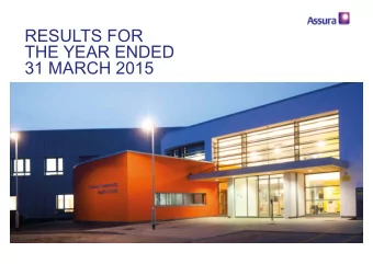 RESULTS FOR  THE YEAR ENDED  31 MARCH 2015  INTRODUCTION  Graham Roberts  2  Results for the Year