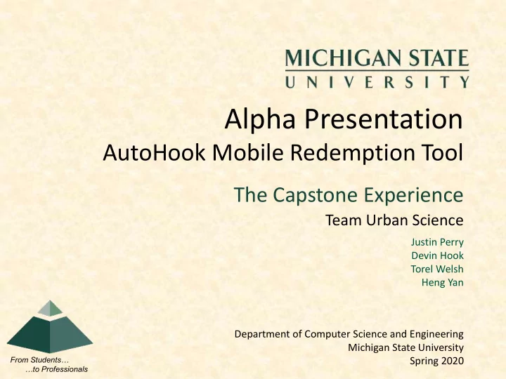 alpha presentation