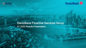 Den  enizB  zBank  ank Fina  nanc  ncial  ial Ser  ervices  vices Grou  oup  H1 2020  2020 Re