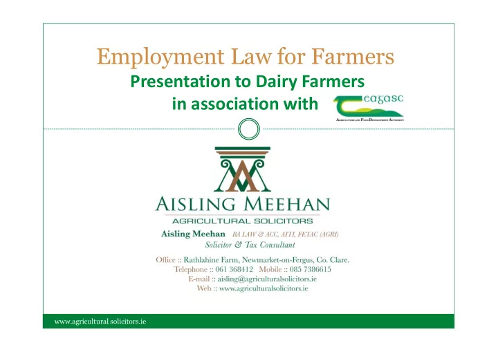 employment law for farmers