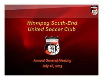 Winnipeg South  Winnipeg South-  -End United  End United  Winnipeg South  End United Soccer