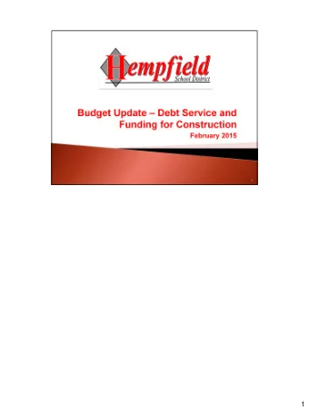 1 We try to break down some of the budget discussion to separate, smaller topics   tonights