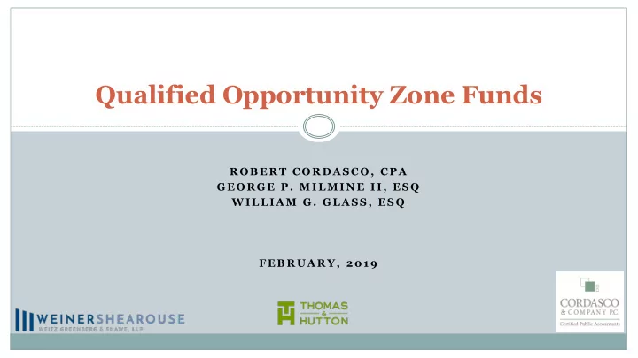 qualified opportunity zone funds