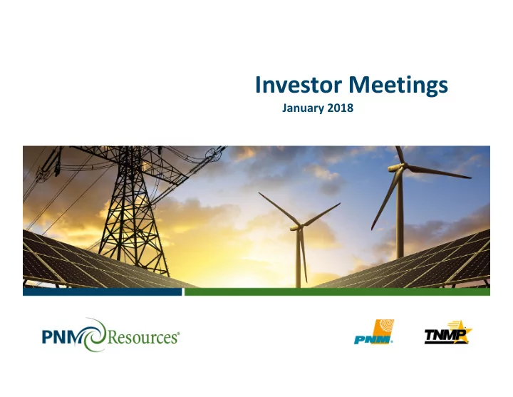 investor meetings