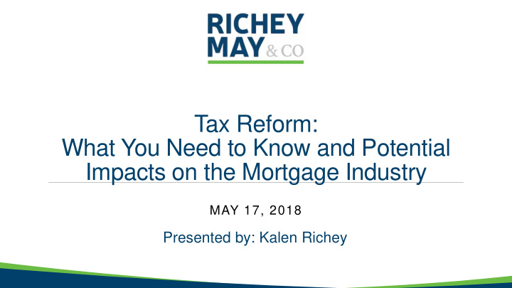 tax reform what you need to know and potential impacts on