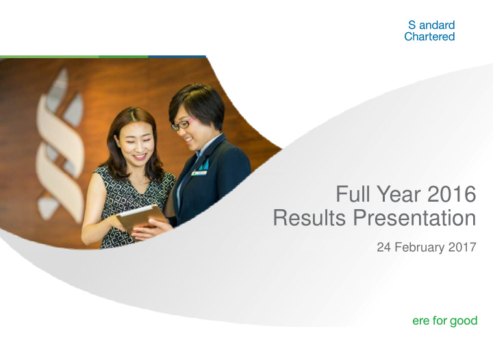 full year 2016 results presentation