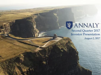 Second Quarter 2017  Investor Presentation  August 2, 2017  Safe Harbor Notice  This presentation,