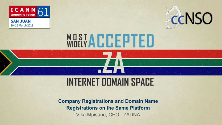 company registrations and domain name registrations on