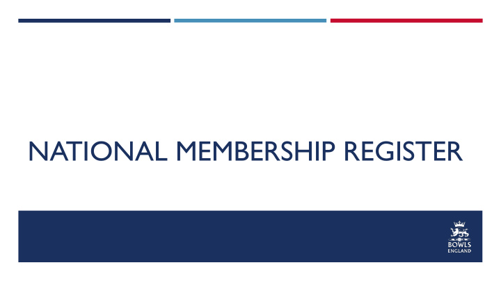 national membership register