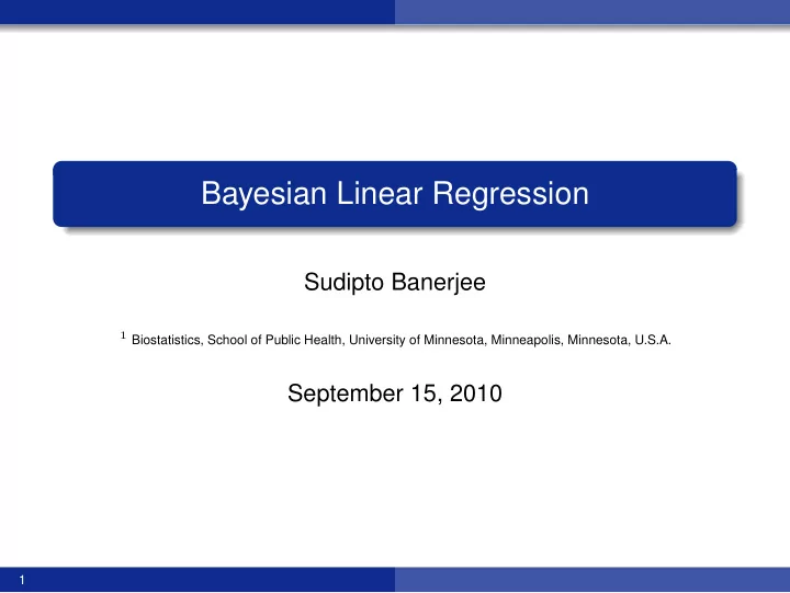 bayesian linear regression