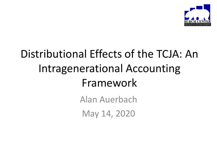 distributional effects of the tcja an