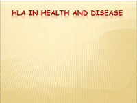 hla in health and disease mhc hc