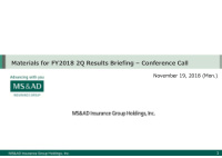 materials for fy2018 2q results briefing conference call