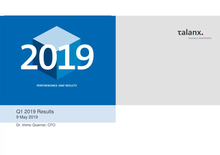 q1 2019 results