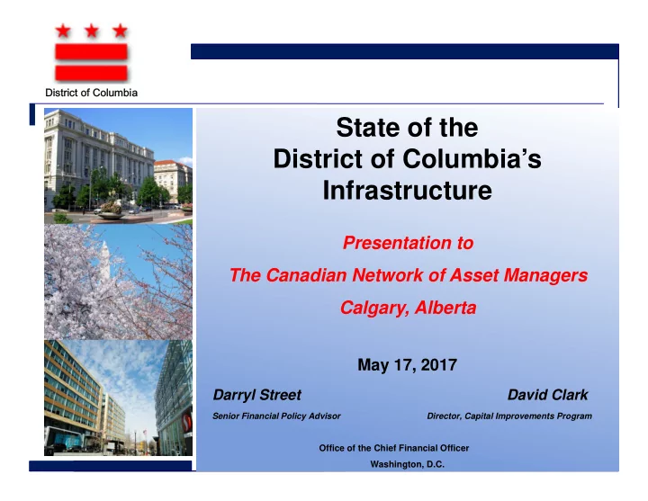 state of the district of columbia s infrastructure