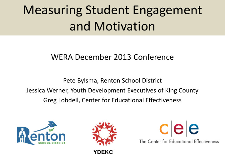 measuring student engagement and motivation