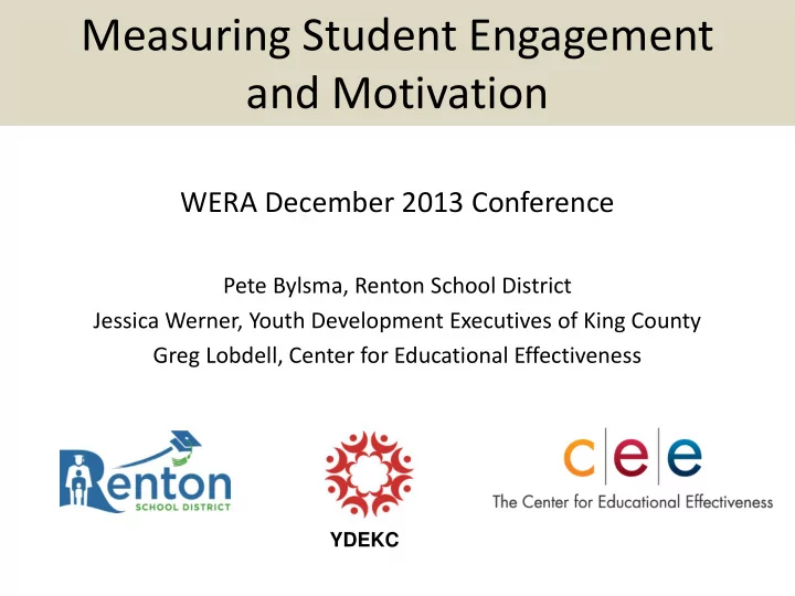 measuring student engagement and motivation