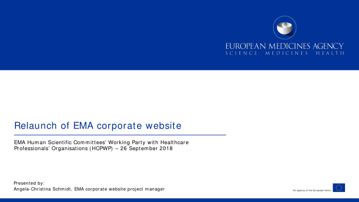 relaunch of ema corporate website