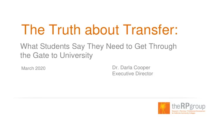 the truth about transfer