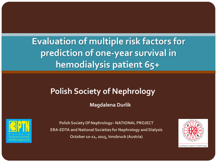 evaluation of multiple risk factors for prediction of one