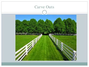 Carve Outs  Carve Outs  A carve out is a method used for adjusting a non  typical subject