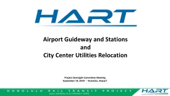 Airport Guideway and Stations  and  City Center Utilities Relocation  Project Oversight Committee