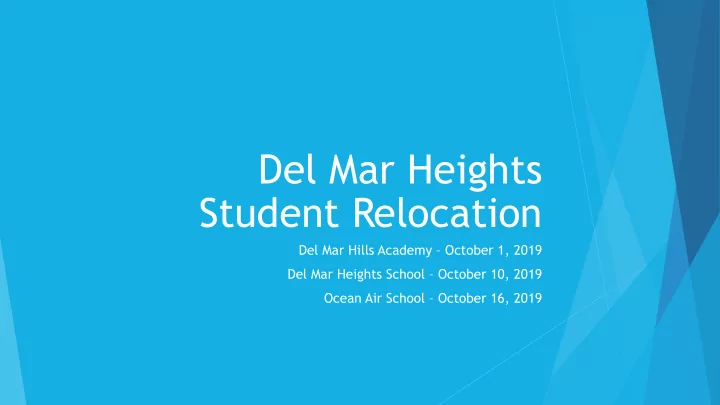 del mar heights student relocation