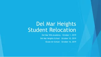 Del Mar Heights  Student Relocation  Del Mar Hills Academy  October 1, 2019  Del Mar Heights