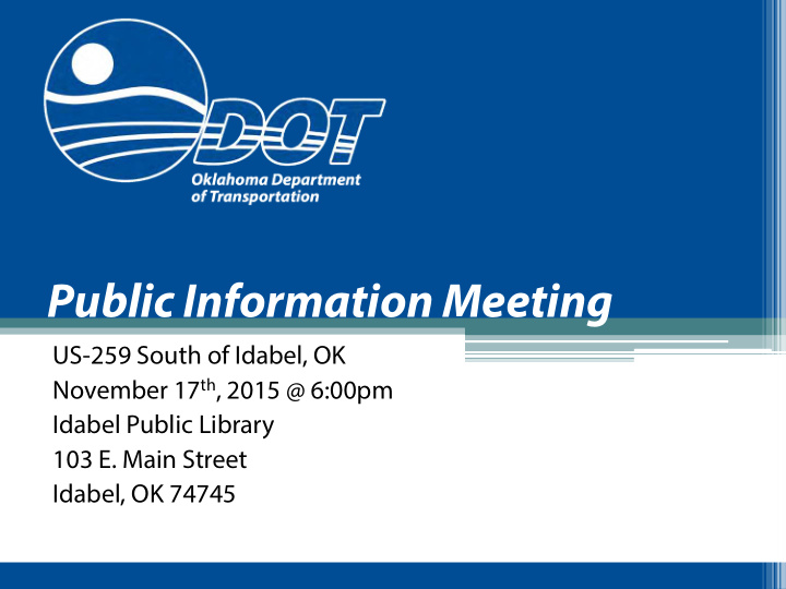 public information meeting