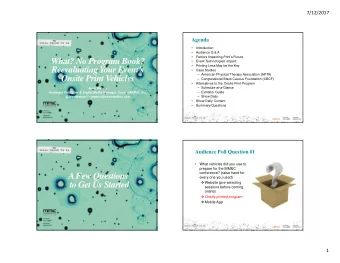 What? No Program Book?    Event Technologies Impact    Printing Less May be the Key