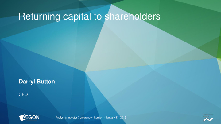 returning capital to shareholders