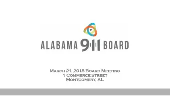 Montgomery, AL  Agenda  Introduction  Reports  Closing  Staff Reports  Call to Order