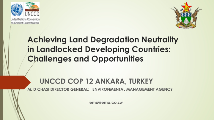 achieving land degradation neutrality in landlocked