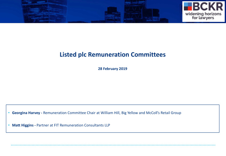 listed plc remuneration committees