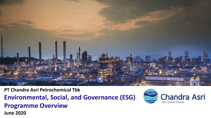 environmental social and governance esg programme overview