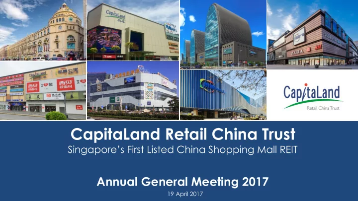 capitaland retail china trust